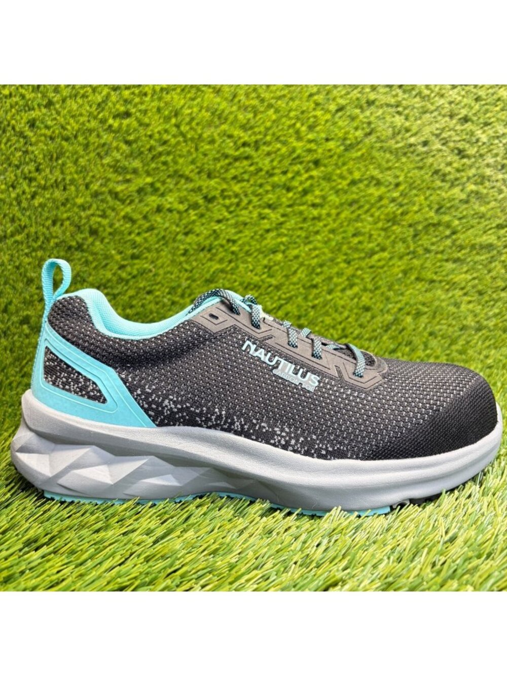 Nautilus Springwater Womens Size 9 Black Blue Composite Toe Safety Work Shoes